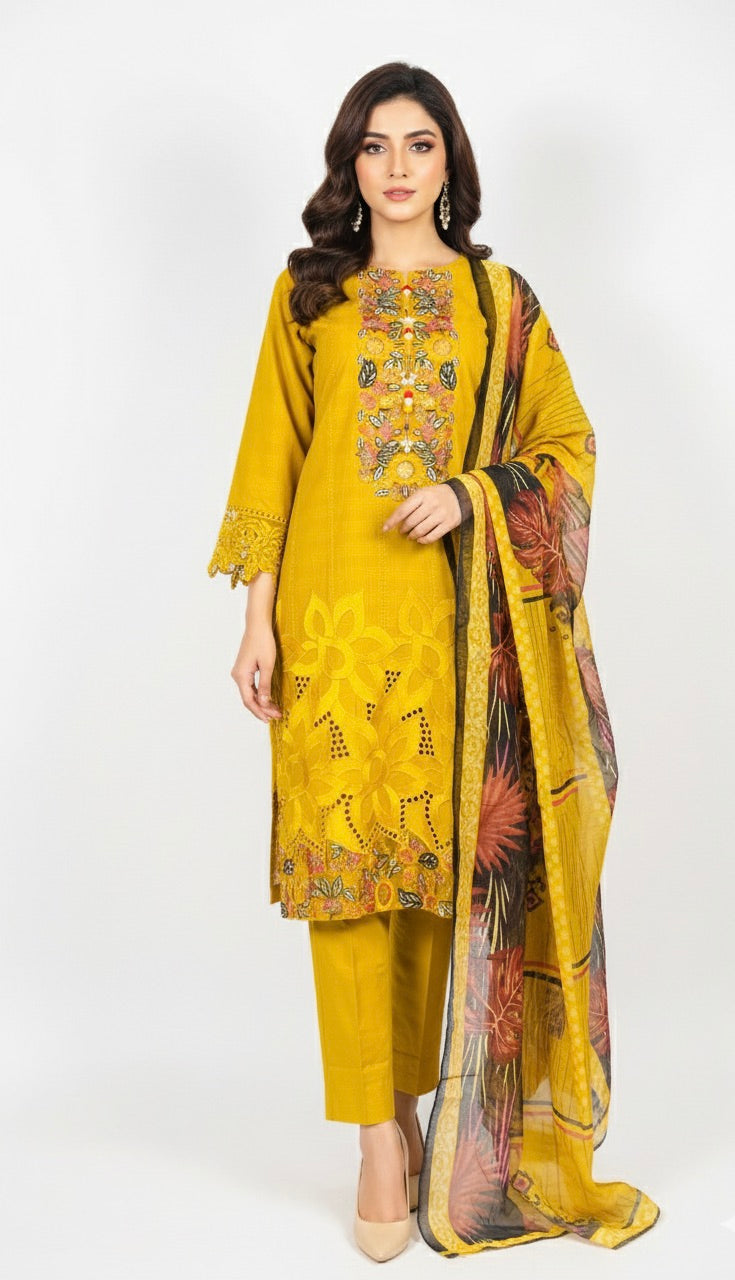 MAPLE GRACE-EMBROIDERED 3-PC LUXURY PRET