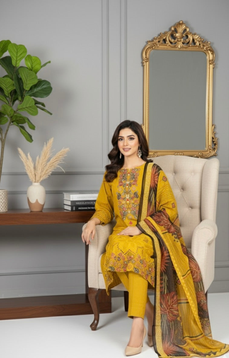 MAPLE GRACE-EMBROIDERED 3-PC LUXURY PRET
