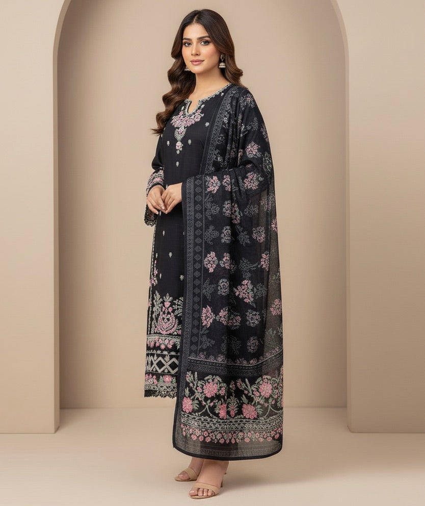 NOIR MAJESTY – EMBROIDERED 3-PC LUXURY PRET