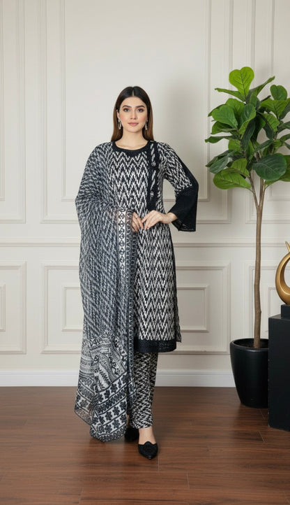DASTAAN – ZIG ZAG PRINTED 3-PC