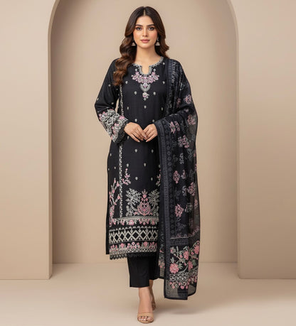 NOIR MAJESTY – EMBROIDERED  3-PC LUXURY PRET