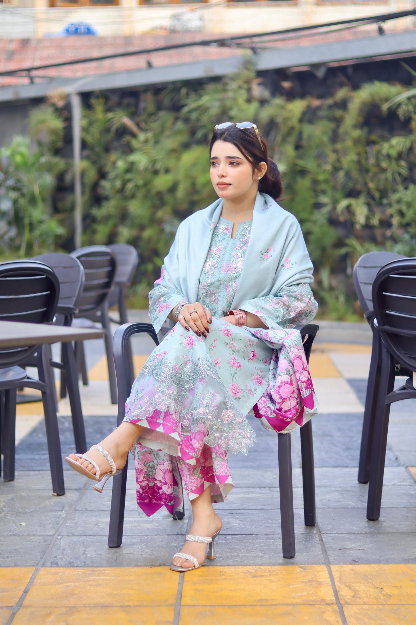 ZEENAT PRINTED 3-PC SUIT