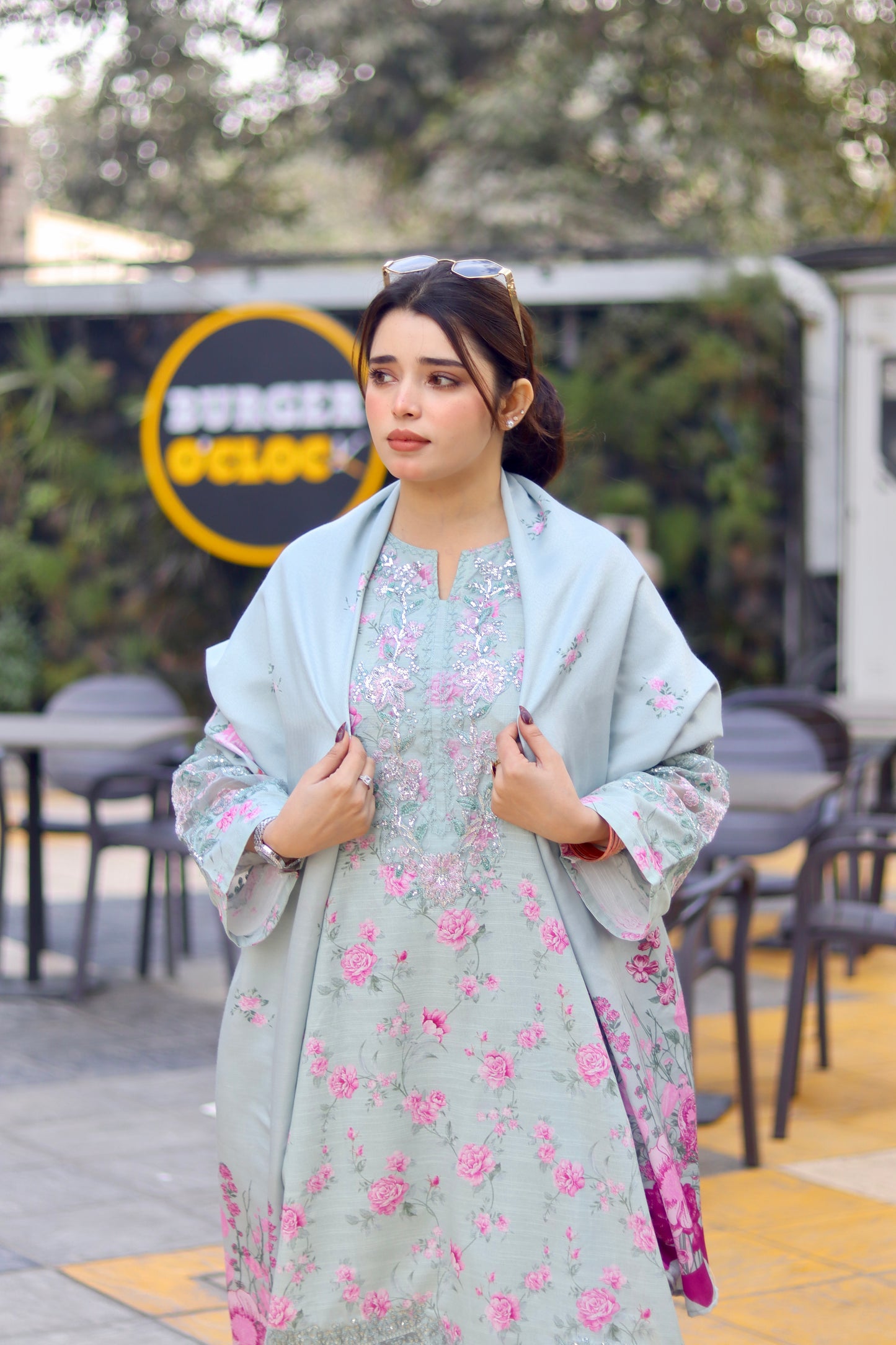 ZEENAT PRINTED 3-PC SUIT