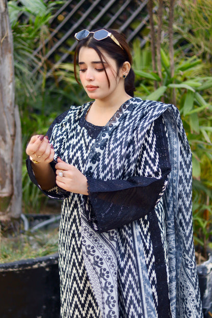 DASTAAN – ZIG ZAG PRINTED 3-PC