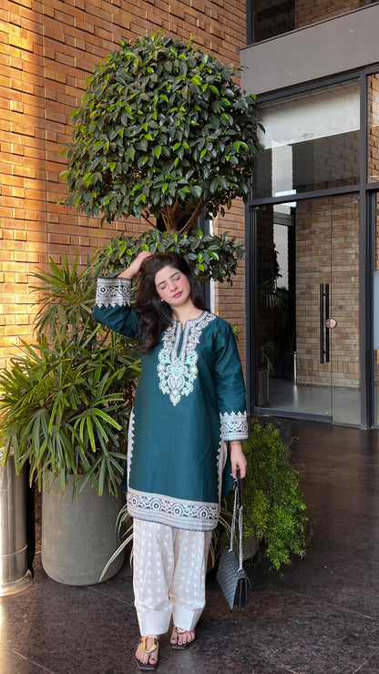 Nayaab Emerald Elegance 2-PC SUIT