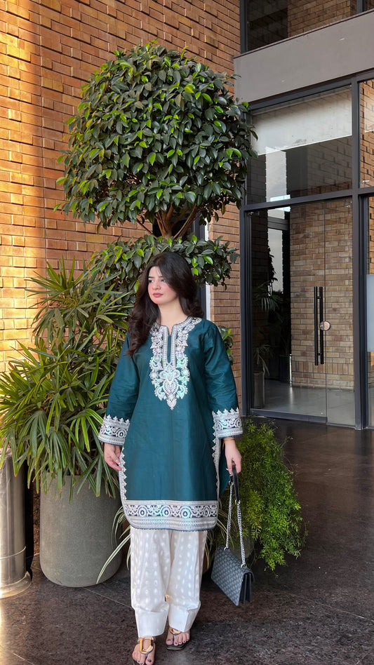 Nayaab Emerald Elegance 2-PC SUIT