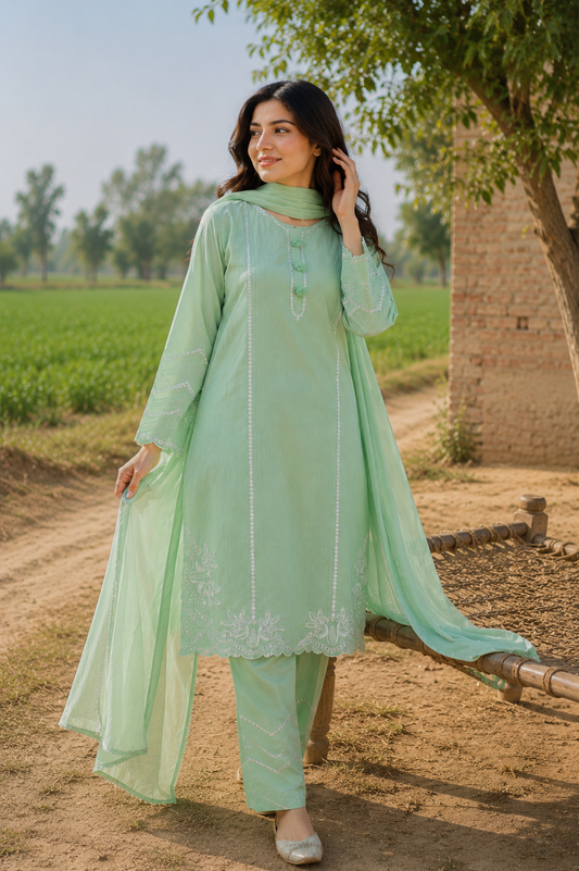 MEHRUNISA LUXE 3-PC SUIT