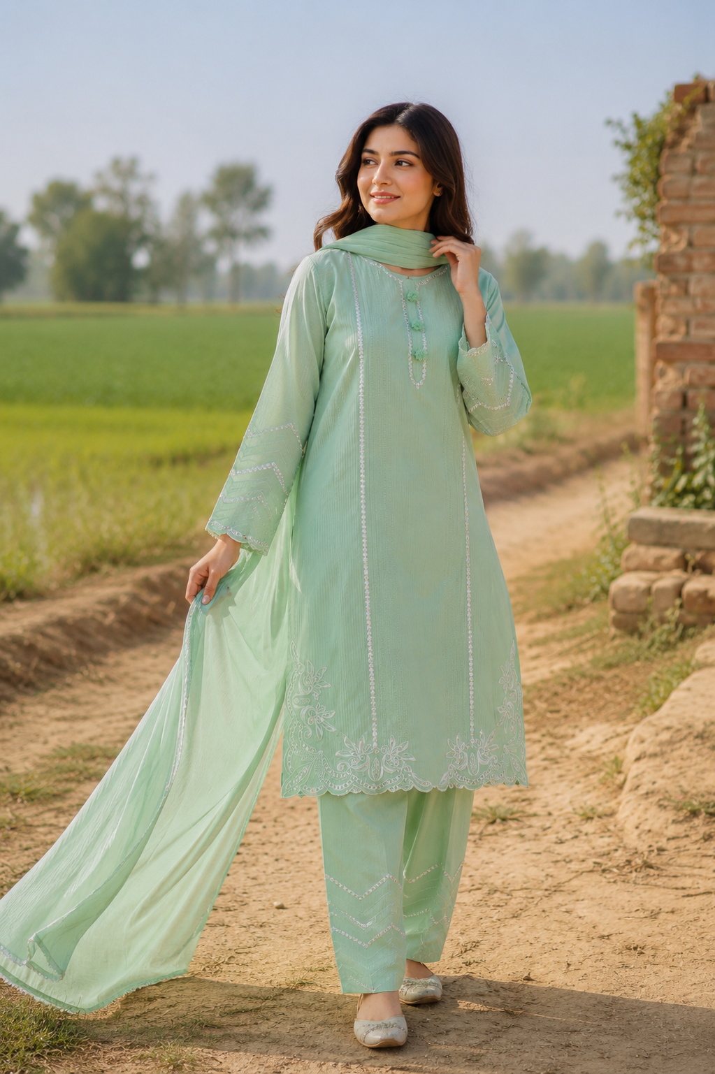 MEHRUNISA LUXE 3-PC SUIT