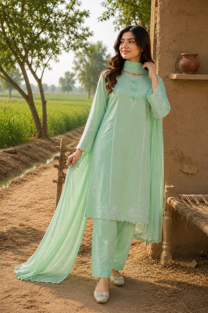 MEHRUNISA LUXE 3-PC SUIT