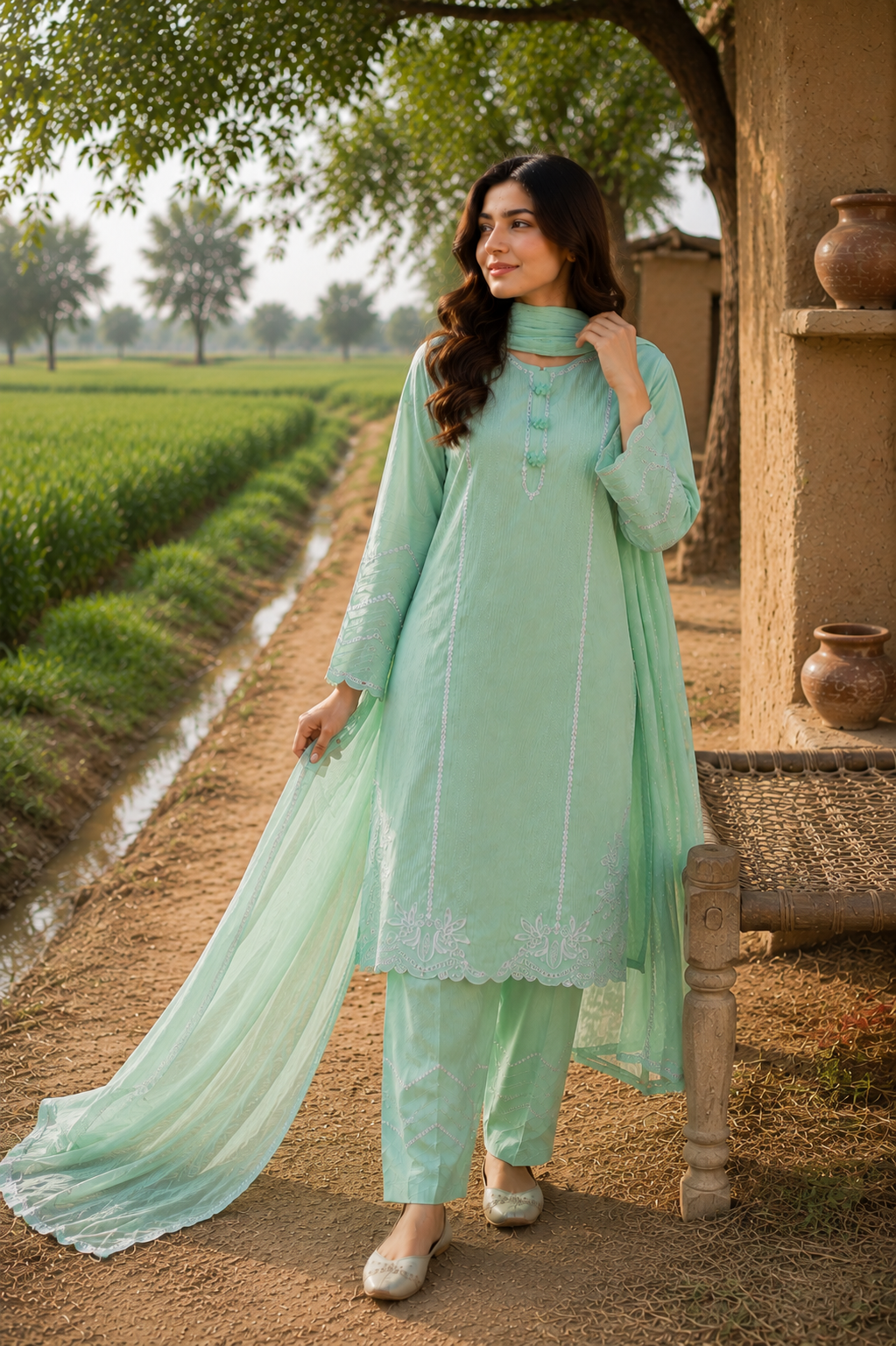 MEHRUNISA LUXE 3-PC SUIT