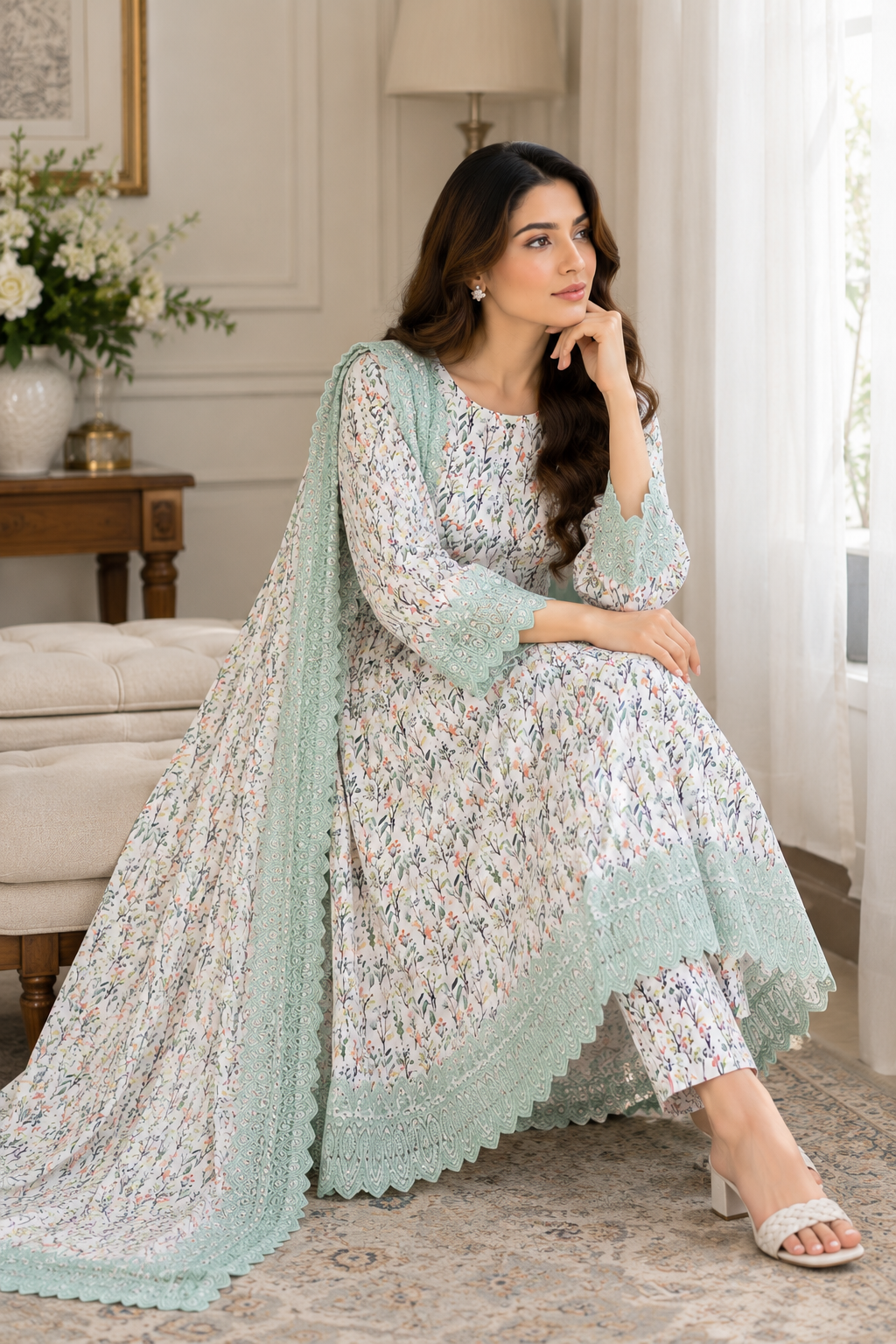 SHEHNAZ FROCK 3-PC Suit