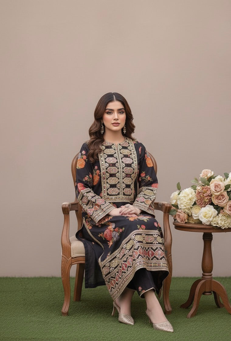 BEST SELLING - GULNAZ  LUXURY-3 PC SUIT
