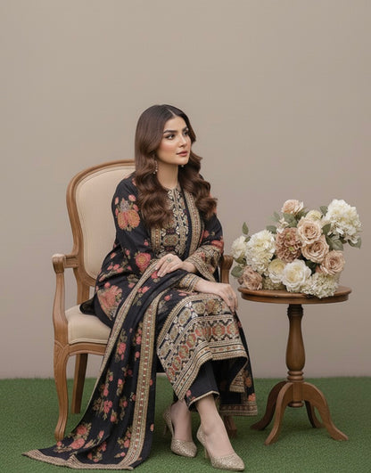 BEST SELLING - GULNAZ  LUXURY-3 PC SUIT