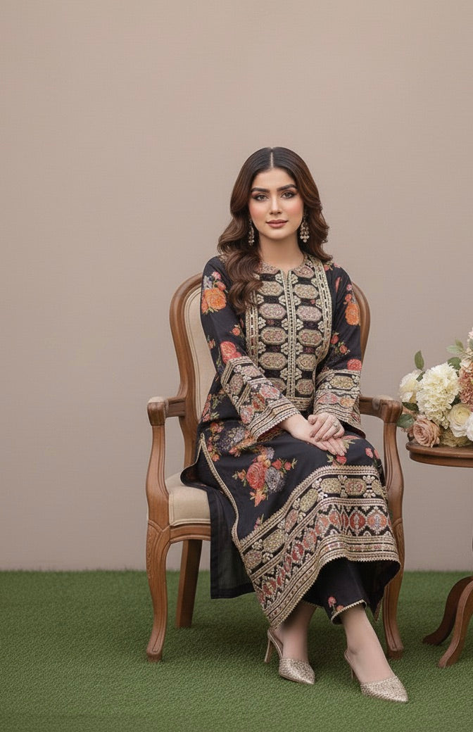 BEST SELLING - GULNAZ  LUXURY-3 PC SUIT